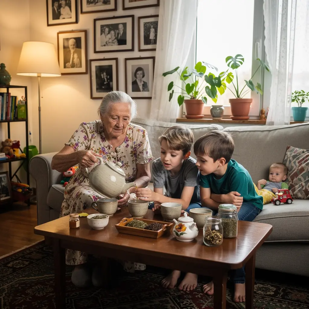 Friss zöld tea levelek egy csésze mellett, amely a vérnyomás csökkentésére szolgál.